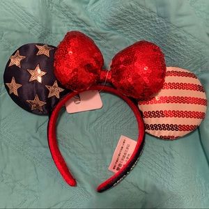 Disney Minnie American Flag Ears headband
